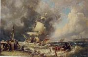 unknow artist, Seascape, boats, ships and warships. 58